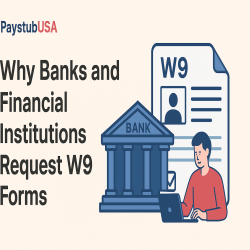 person submitting a W9 form online to a bank